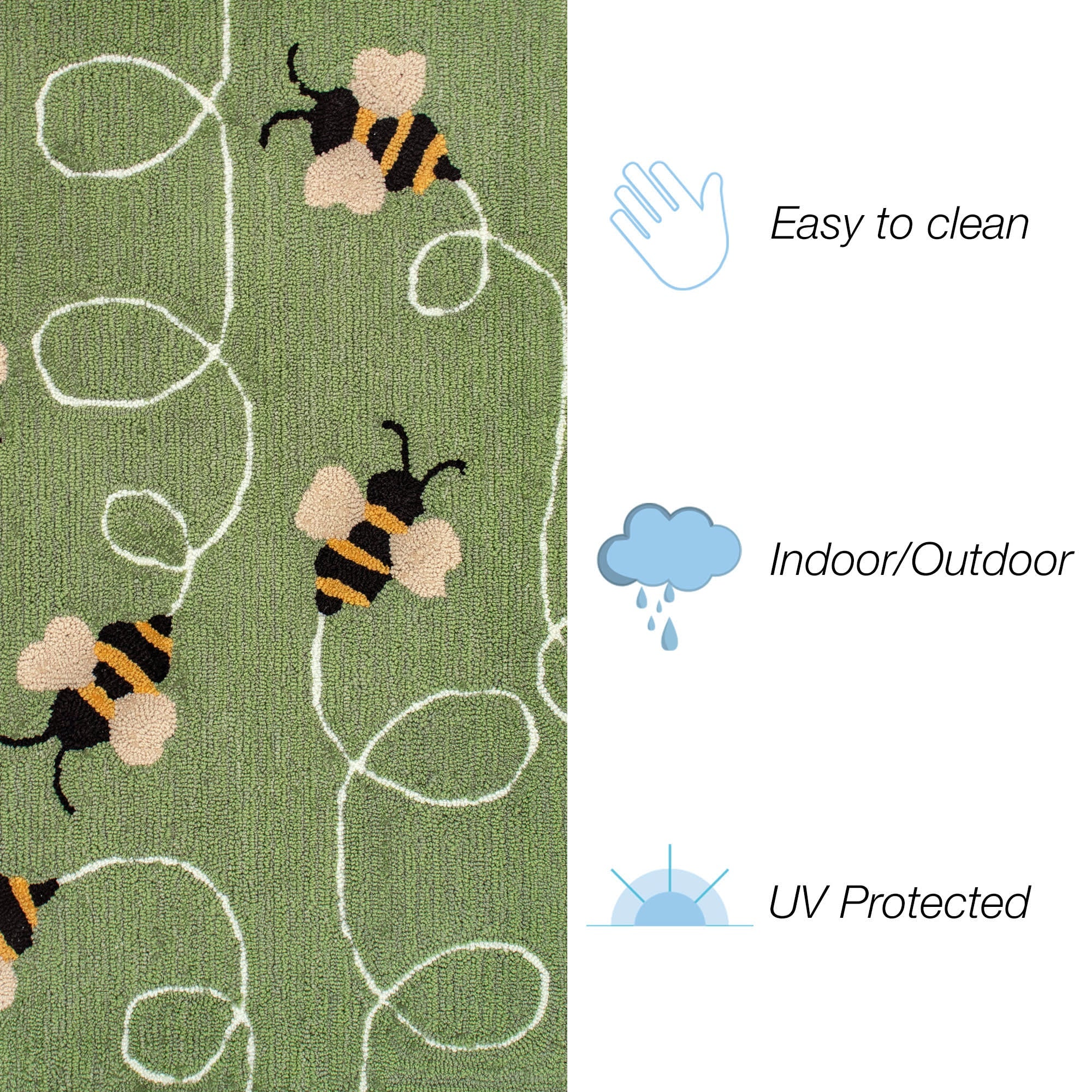Frontporch Buzzy Bees Indoor Outdoor Mat
