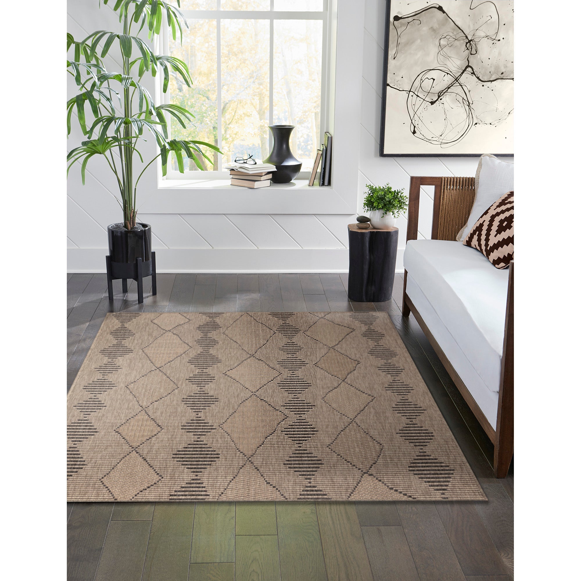 Monaco Diamonds Indoor Outdoor Area Rug