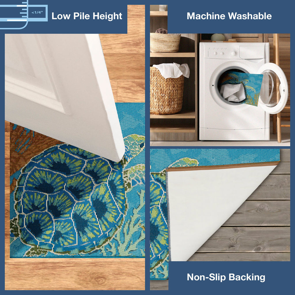 Esencia Seaturtle Garden Indoor Outdoor Mat