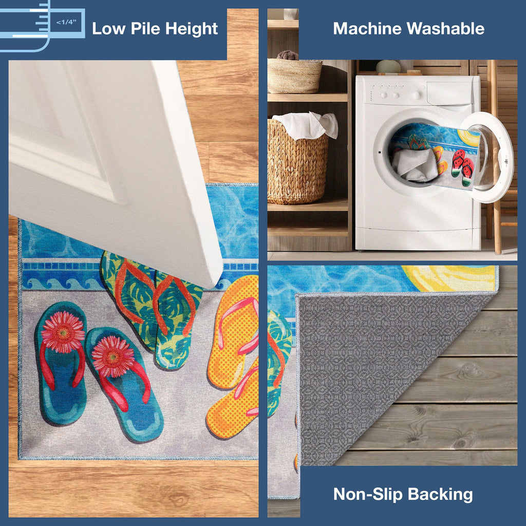 Impressions Poolside Flip Flops Indoor Mat