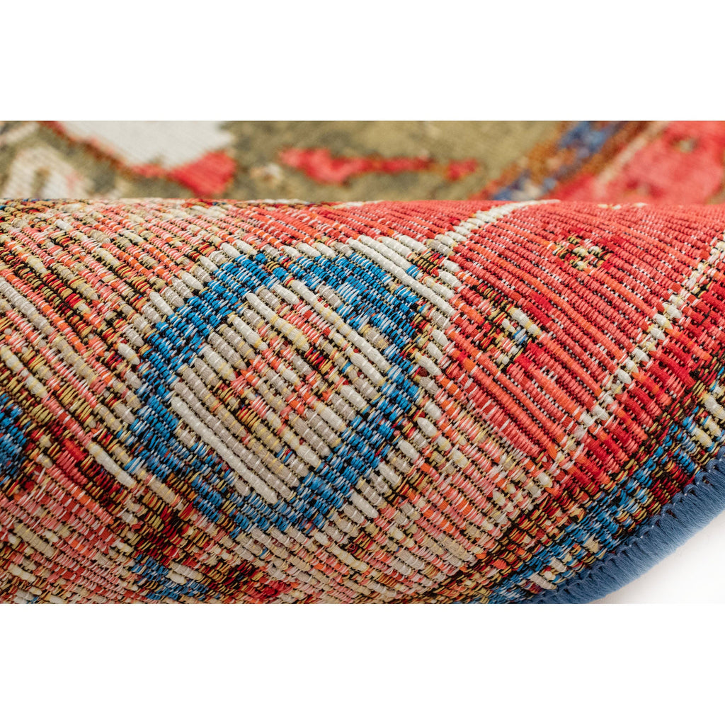 Esencia Heriz Indoor Outdoor Mat with Non-Skid Backing