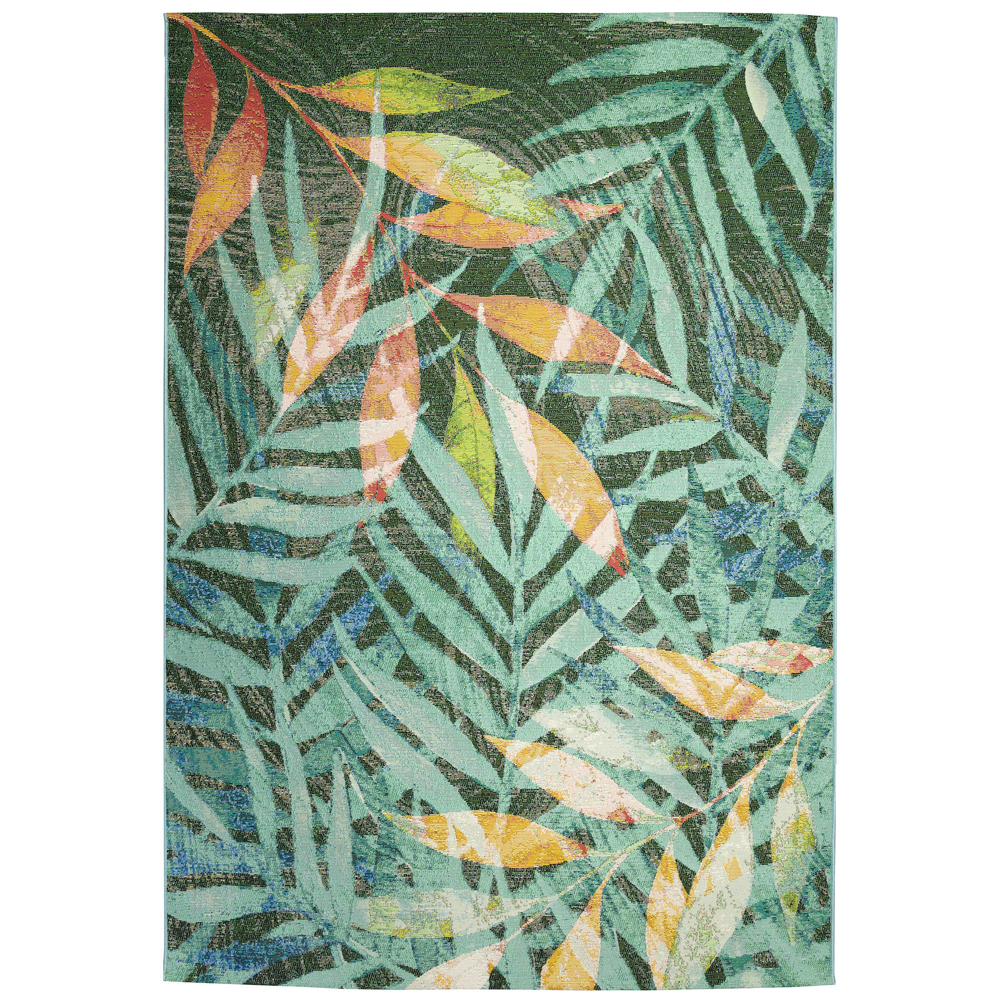 Marina Leaves Indoor Outdoor Area Rug