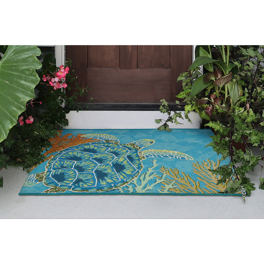 Esencia Seaturtle Garden Indoor Outdoor Mat