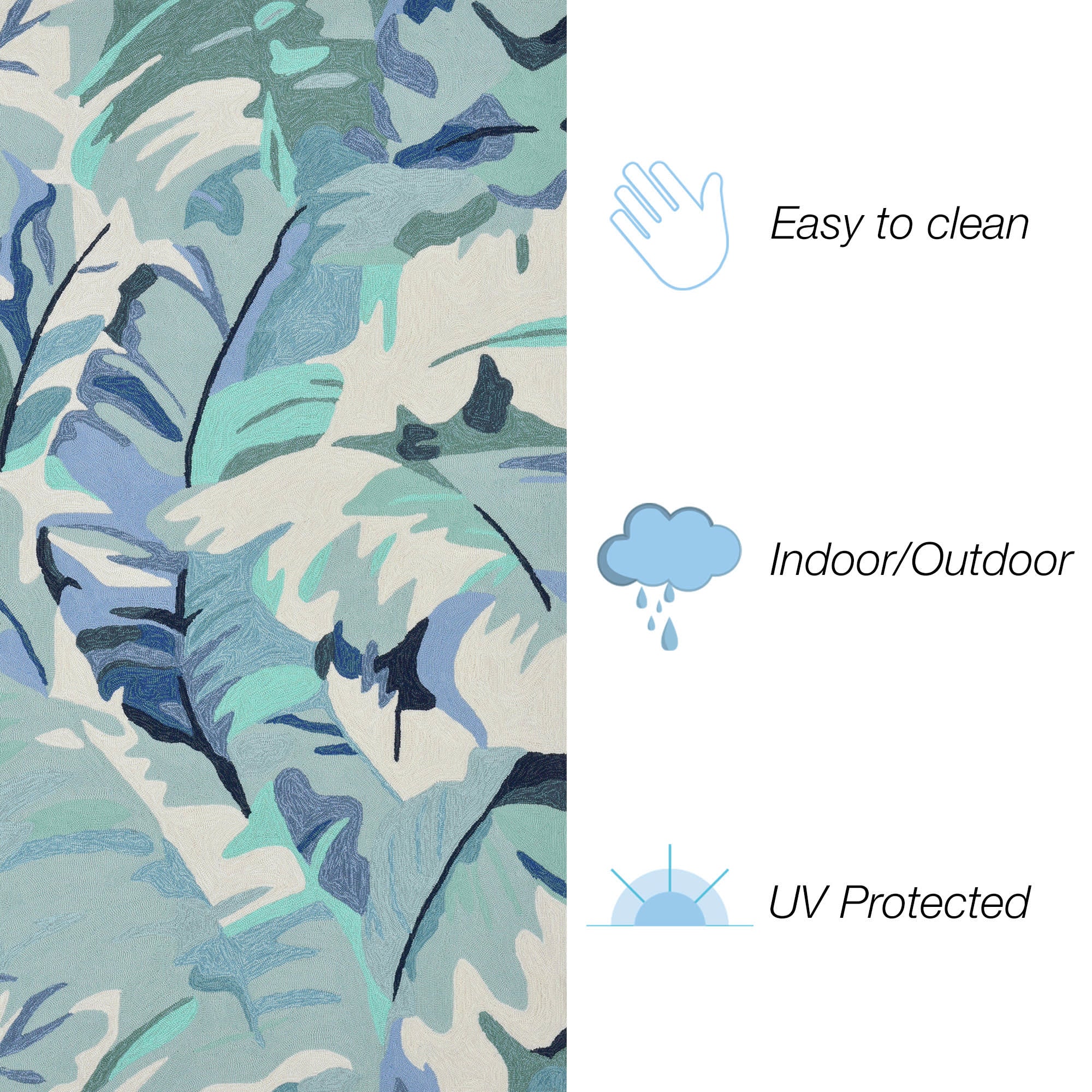 Capri Palm Leaf Indoor Outdoor Area Rug
