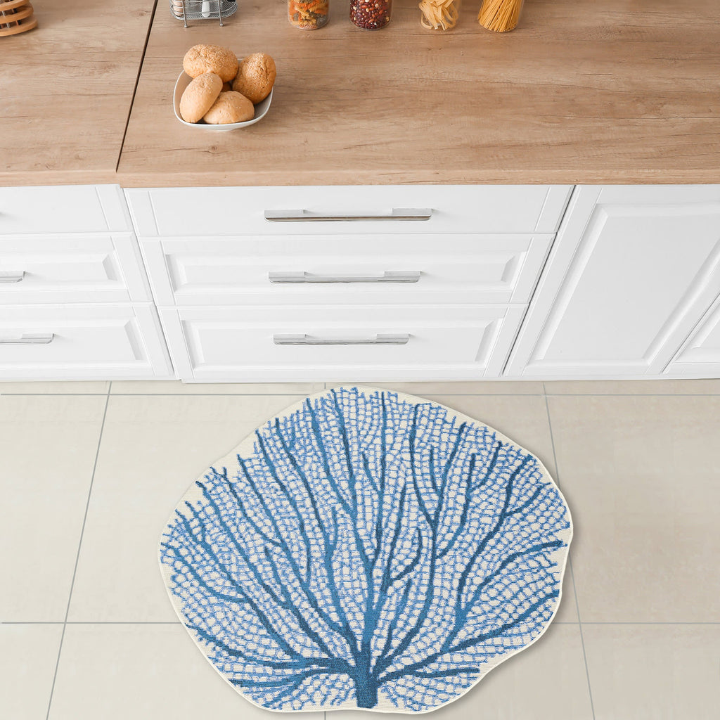 Esencia Coral Fan Indoor Outdoor Mat