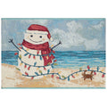Esencia Beach Snowman Indoor Outdoor Mat