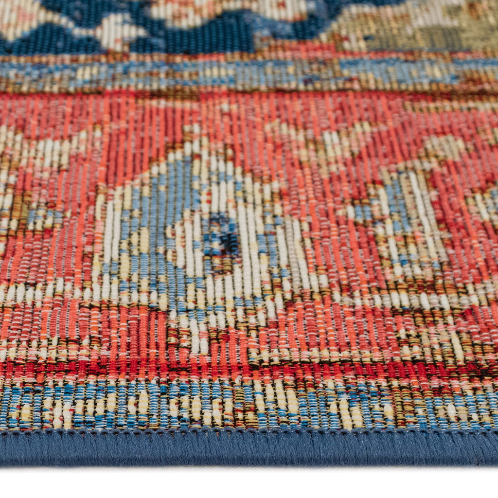 Esencia Heriz Indoor Outdoor Mat with Non-Skid Backing