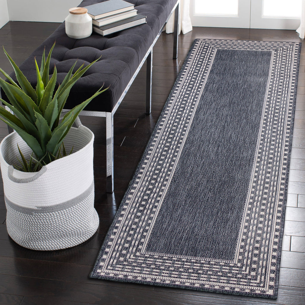 Malibu Etched Border Indoor Outdoor Area Rug