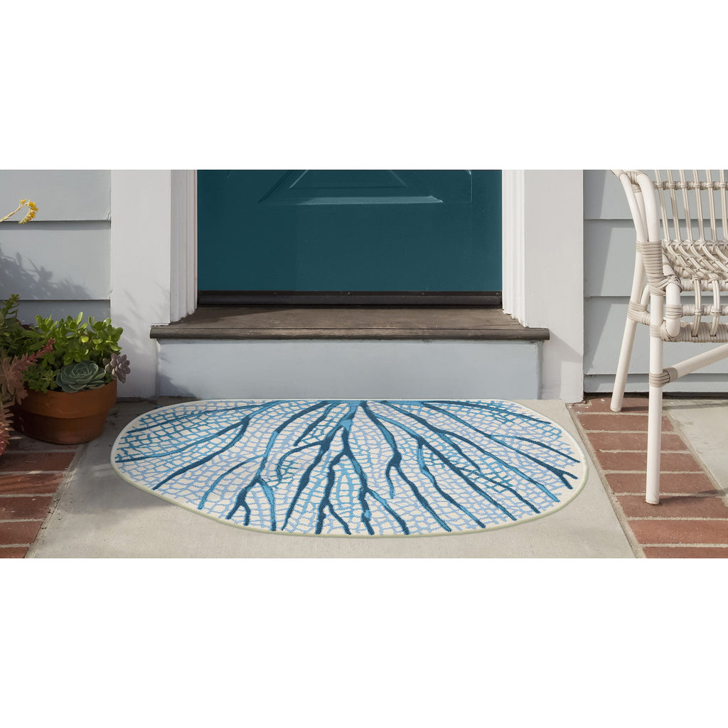 Esencia Coral Fan Indoor Outdoor Mat