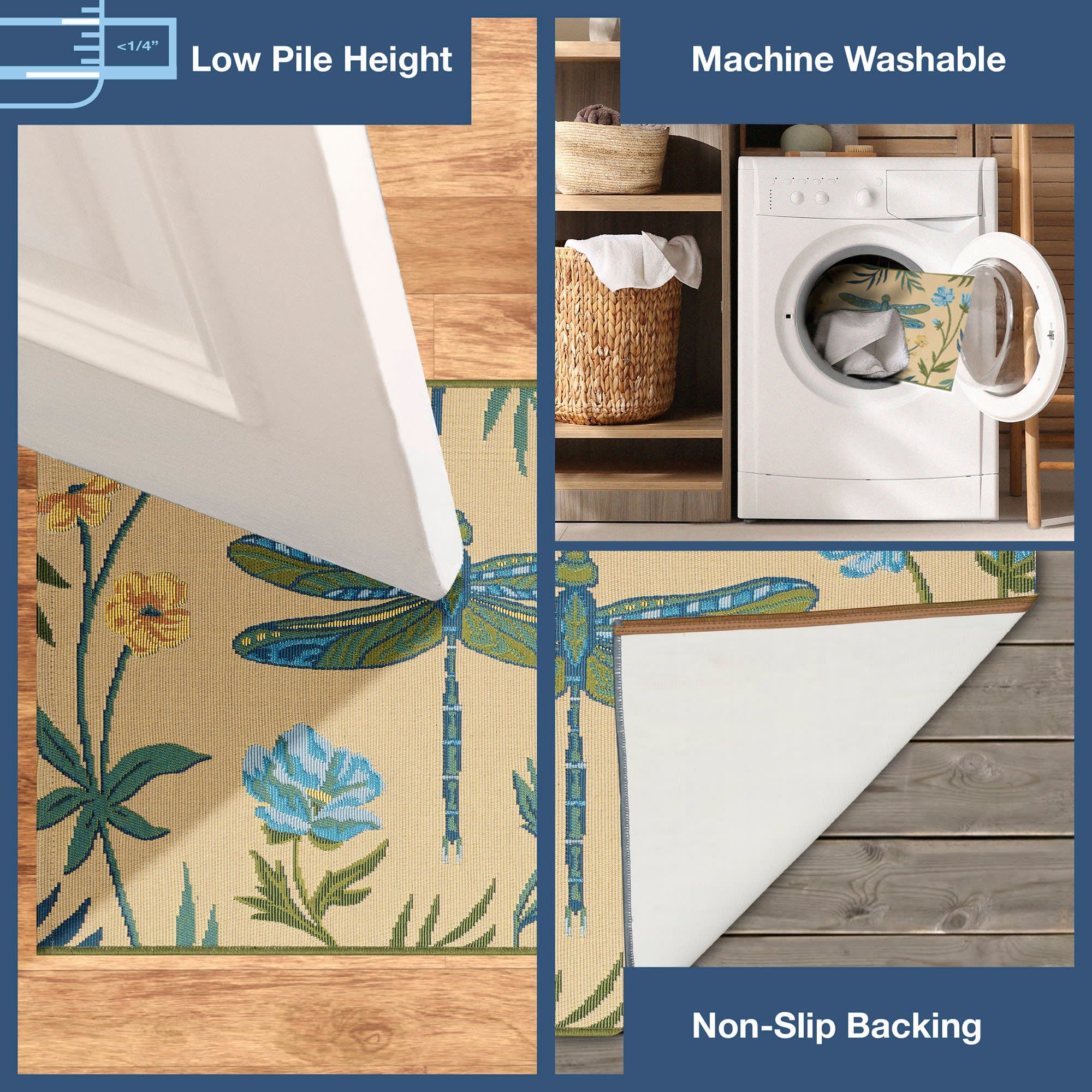 Esencia Floral Dragonfly Indoor Outdoor Mat