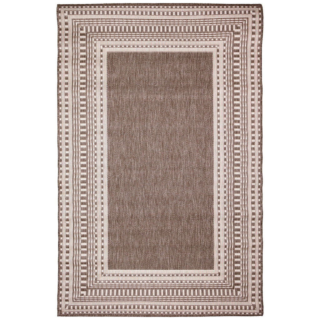 Malibu Etched Border Indoor Outdoor Area Rug
