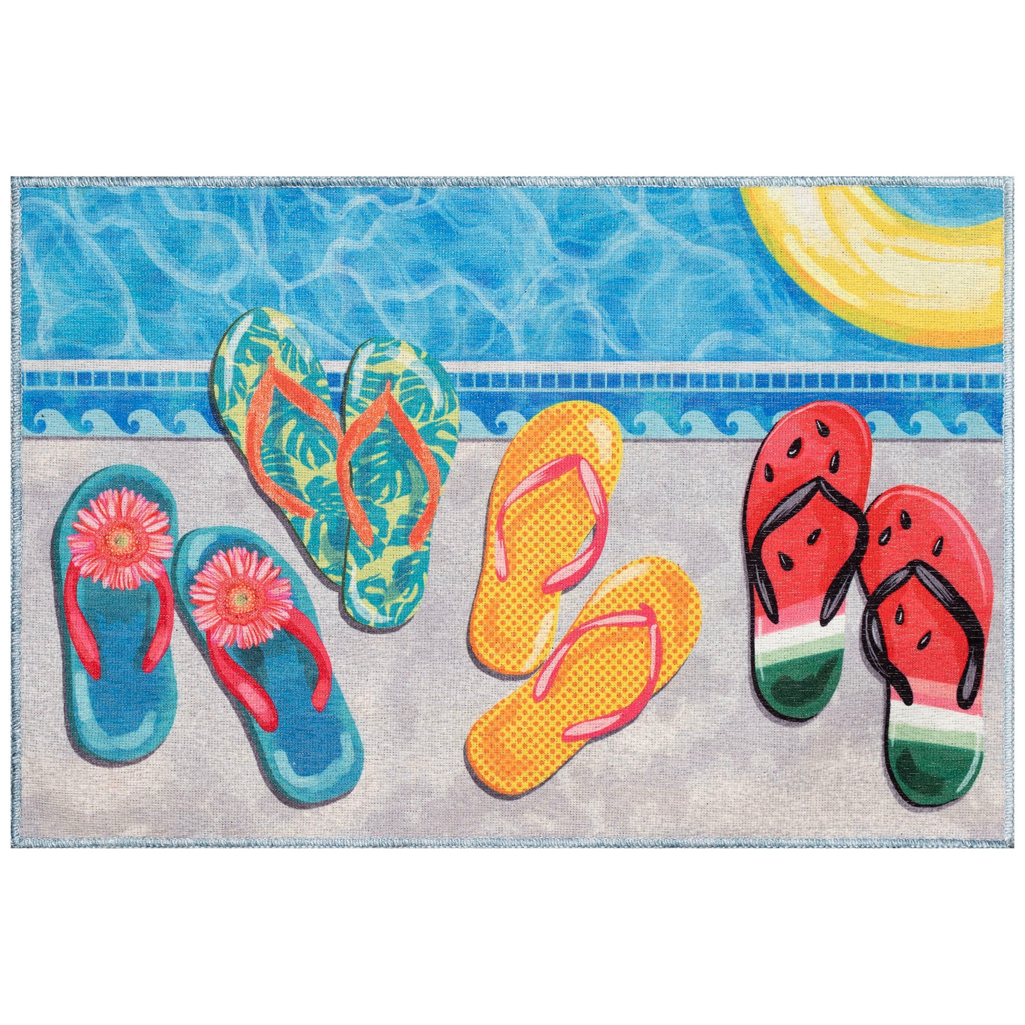 Impressions Poolside Flip Flops Indoor Mat
