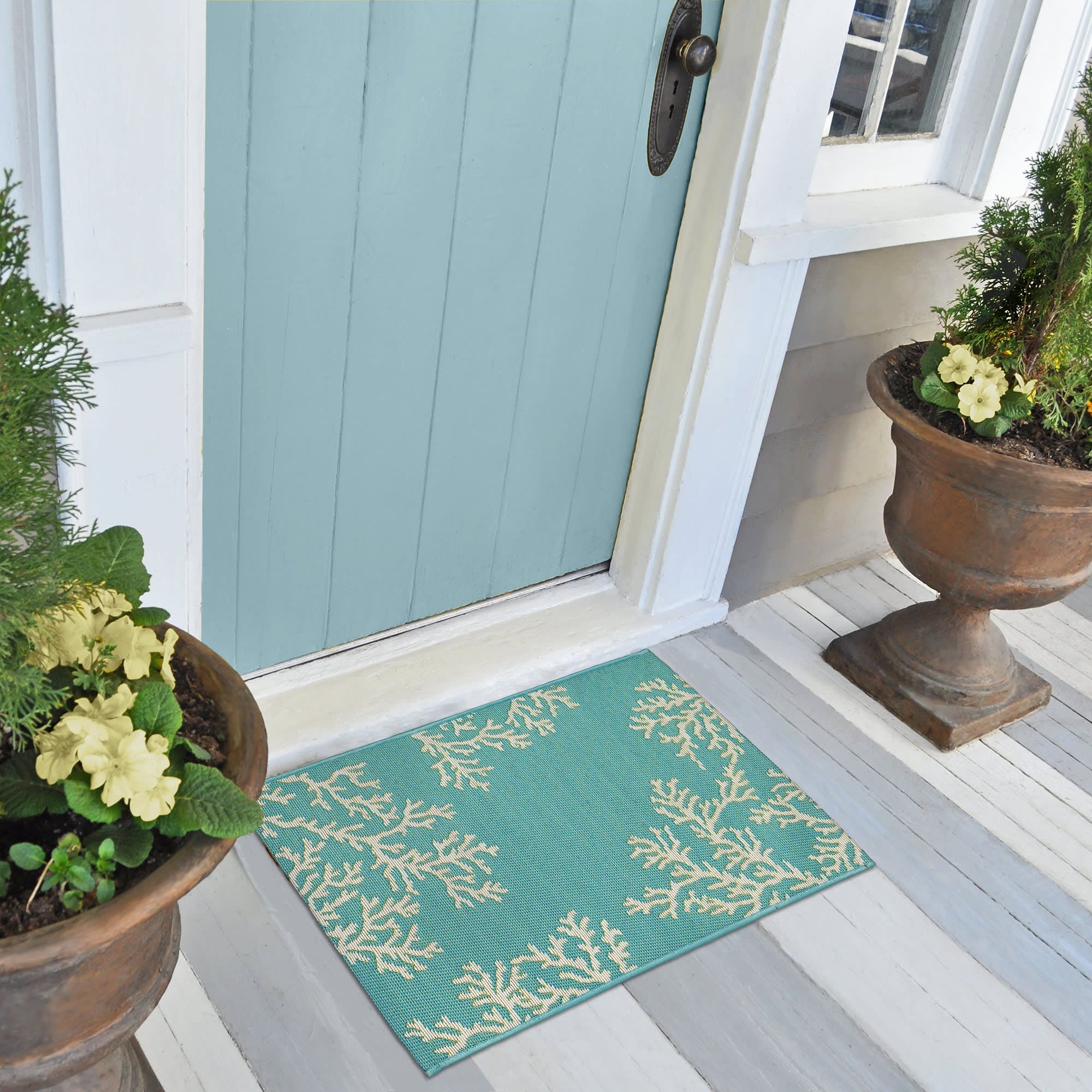 Esencia Coral Edge Indoor Outdoor Mat