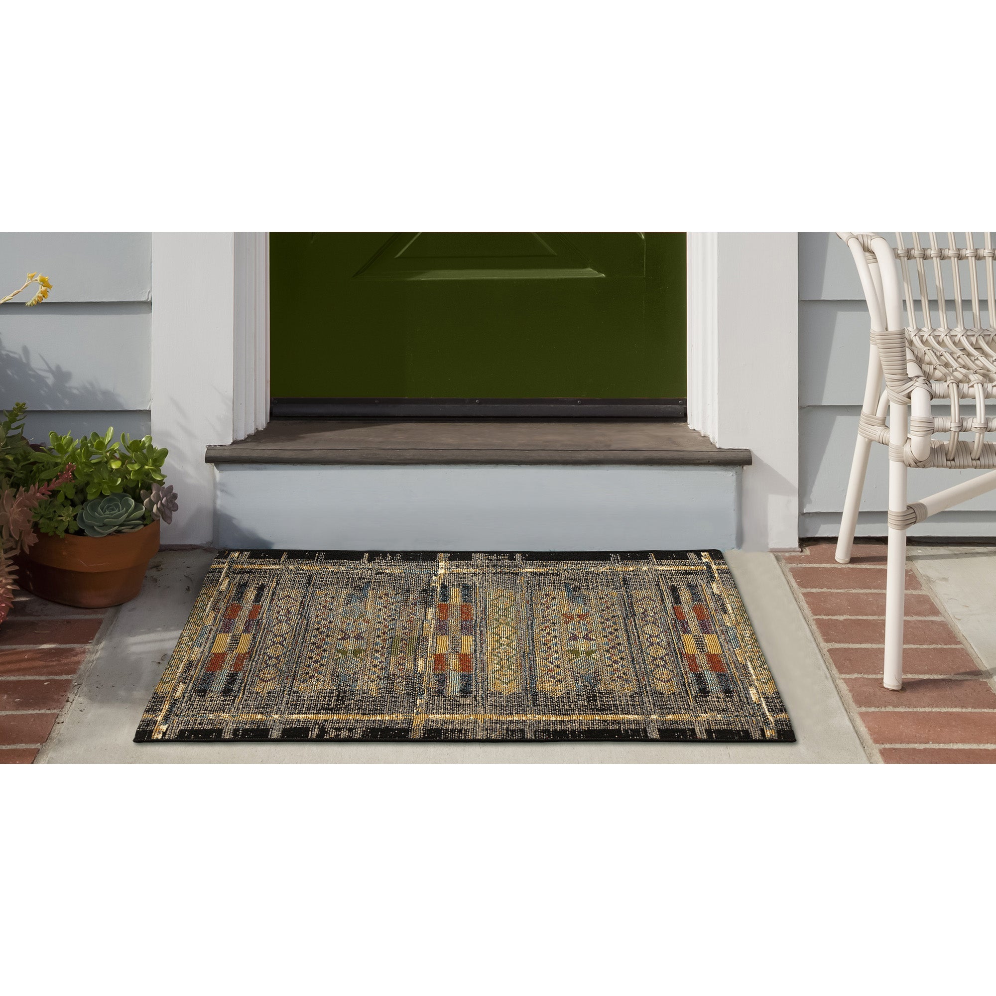 Esencia Tribal Stripe Indoor Outdoor Mat