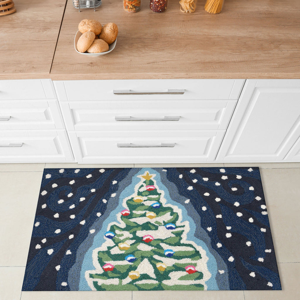 Frontporch Xmas Tree Indoor Outdoor Mat