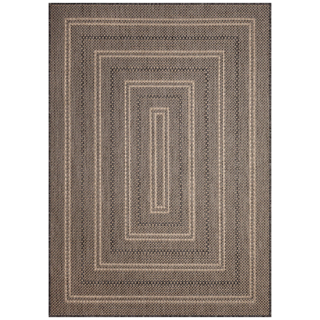 Monaco Multi Border Indoor Outdoor Area Rug