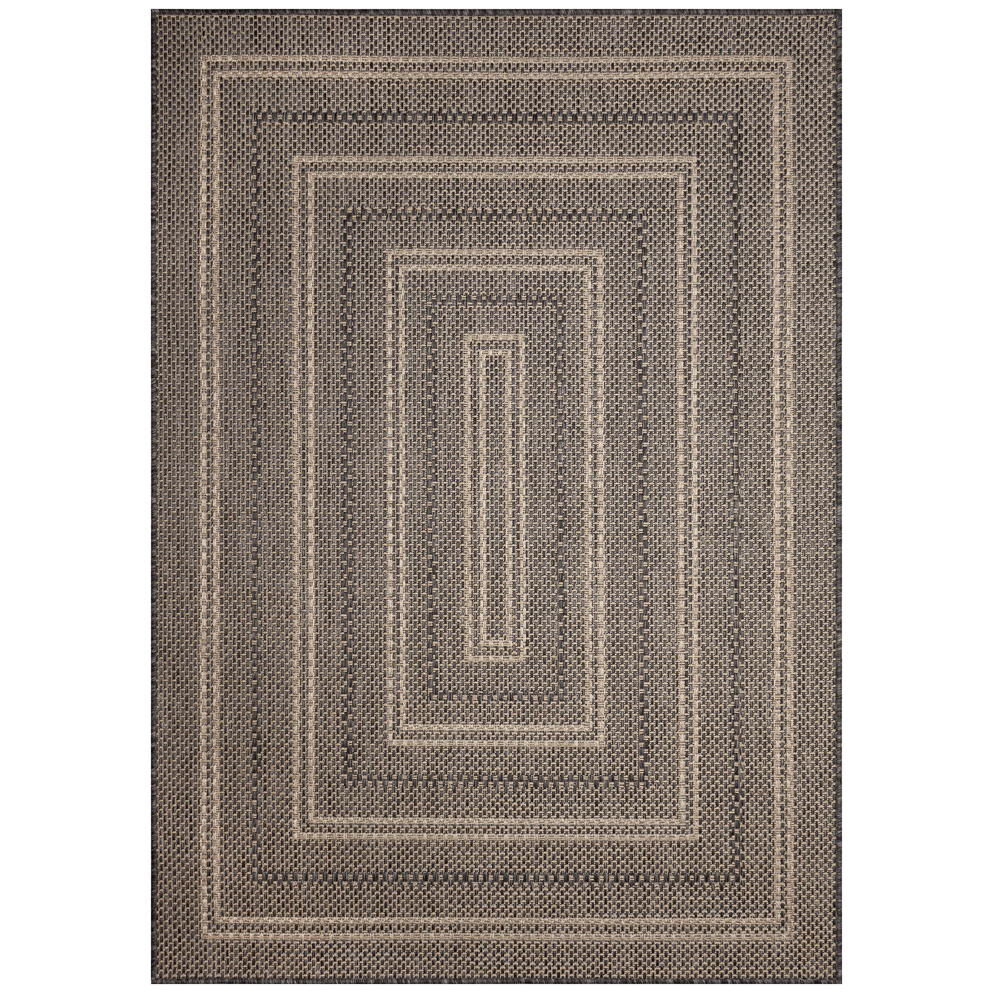 Monaco Multi Border Indoor Outdoor Area Rug