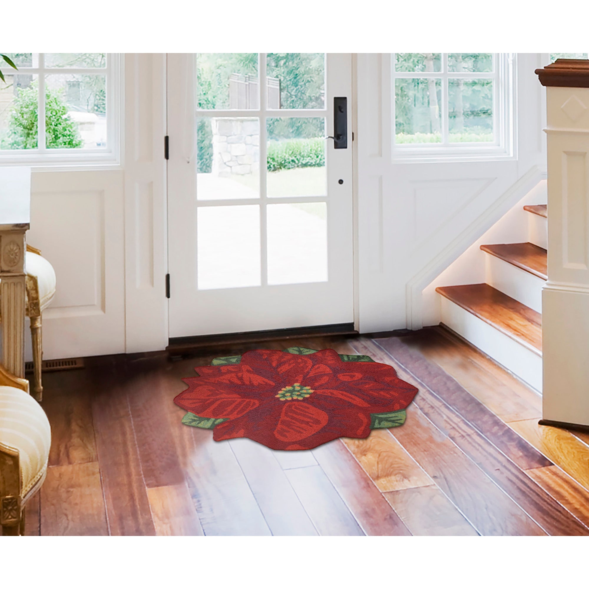 Frontporch Poinsettia Indoor Outdoor Mat