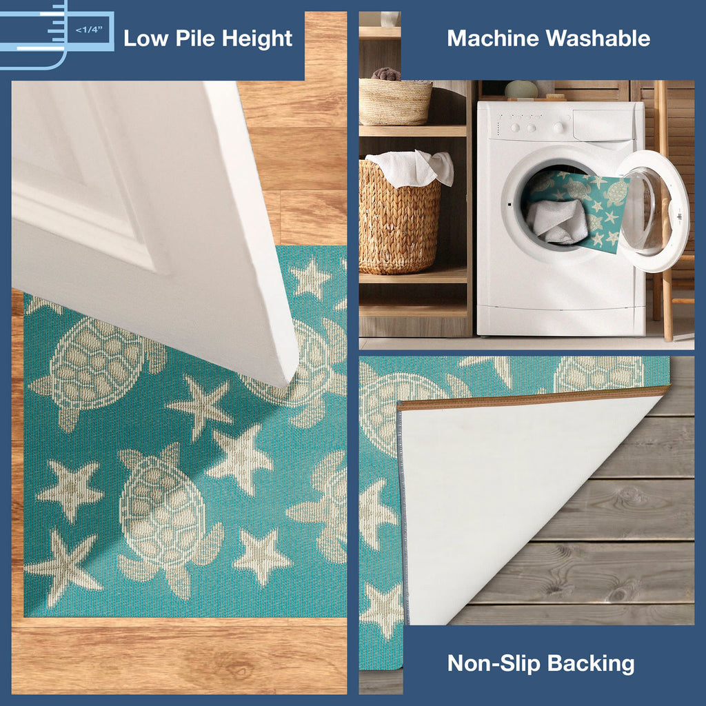 Esencia Turtle And Stars Indoor Outdoor Mat