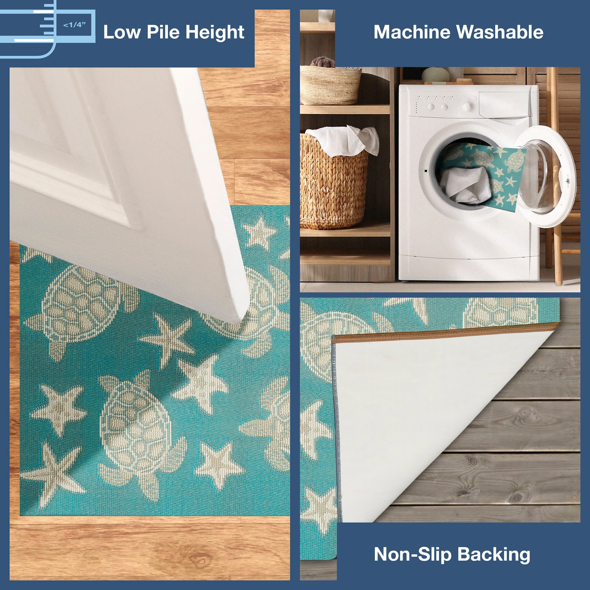 Esencia Turtle And Stars Indoor Outdoor Mat