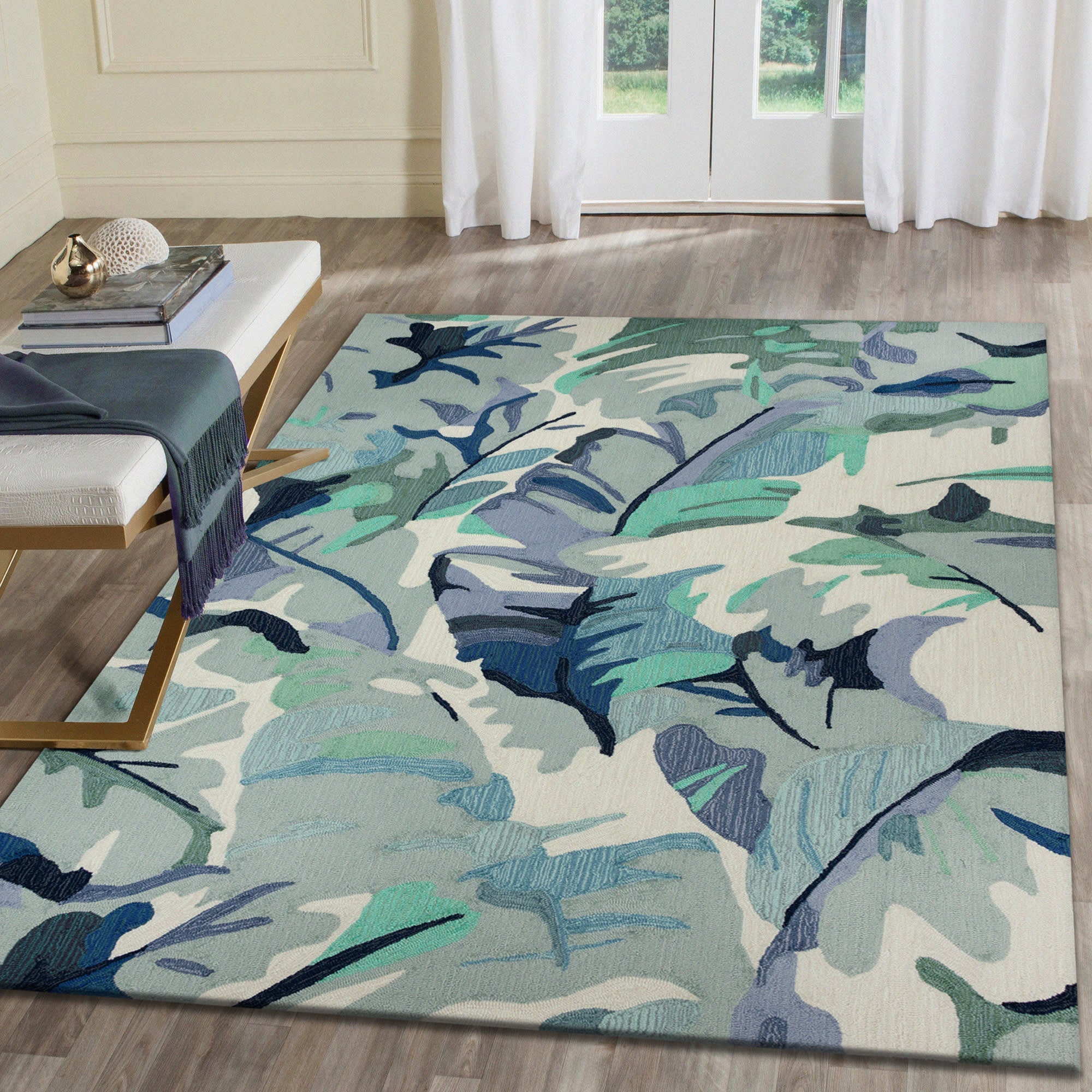 Capri Palm Leaf Indoor Outdoor Area Rug