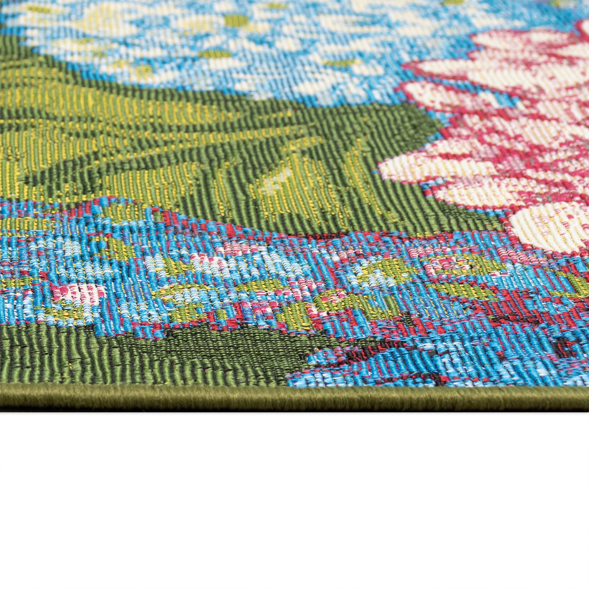 Esencia Hydrangeas Indoor Outdoor Mat with Non-Skid Backing