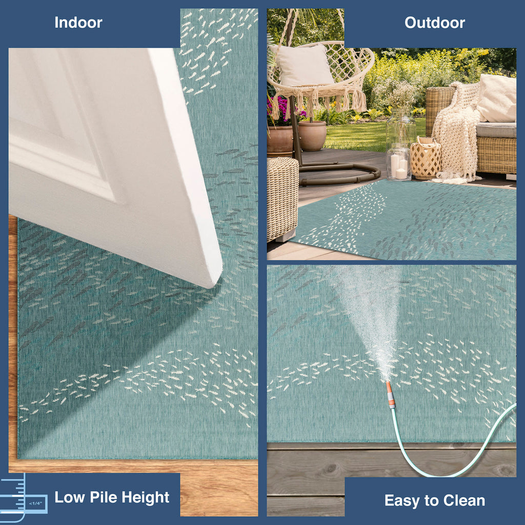 Carmel School Of Fish Indoor Outdoor Area Rug