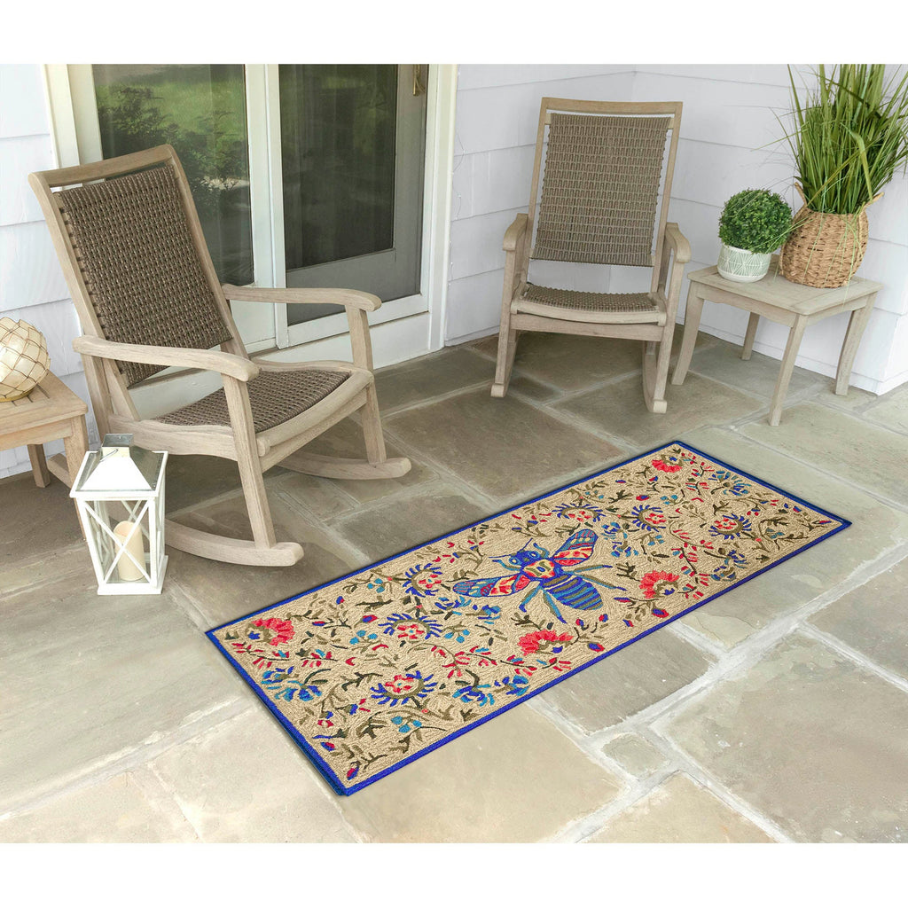 Frontporch Flora Bee Indoor Outdoor Mat