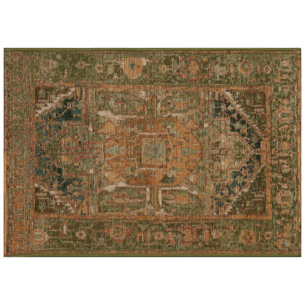 Esencia Heriz Indoor Outdoor Mat with Non-Skid Backing