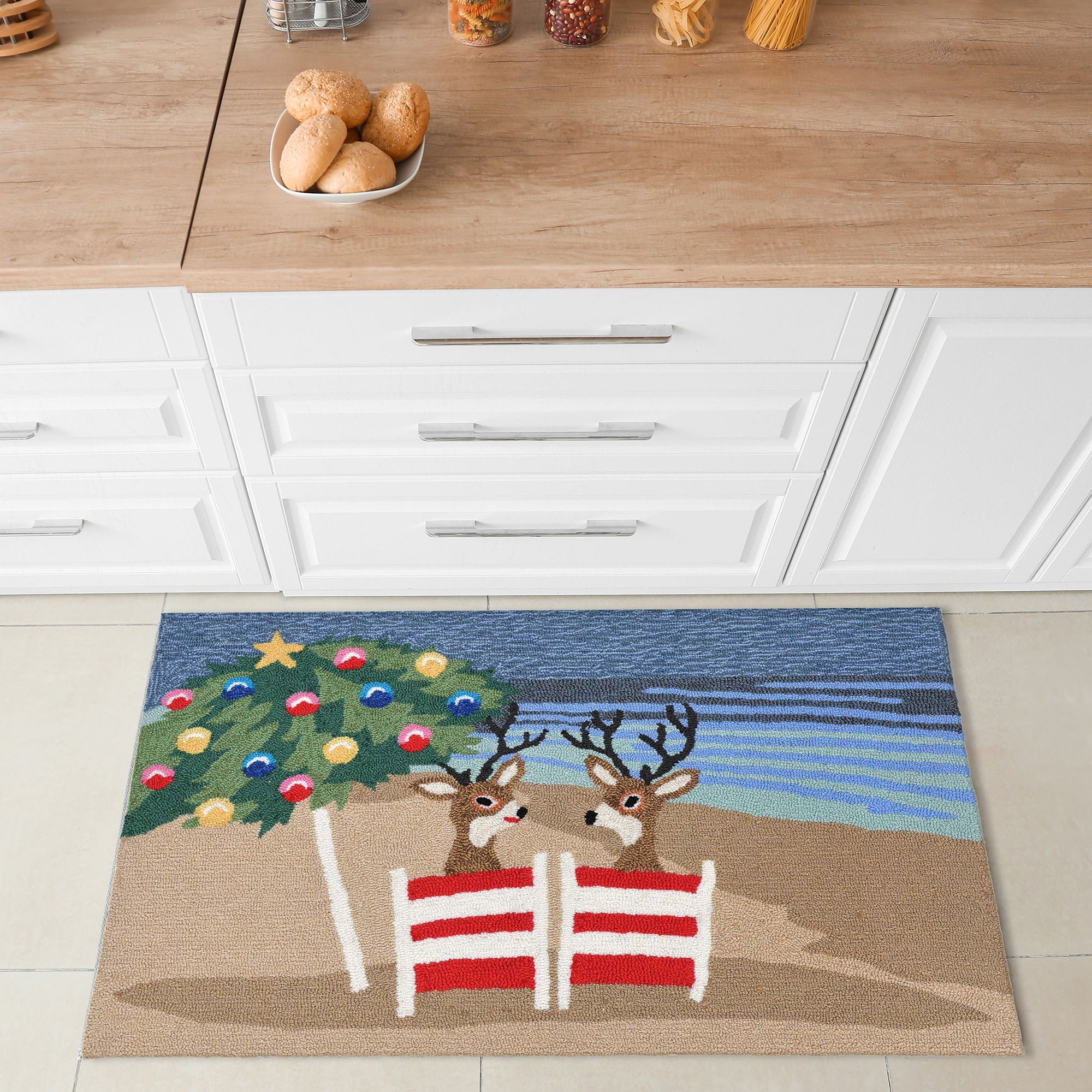 Frontporch Coastal Christmas Indoor Outdoor Mat