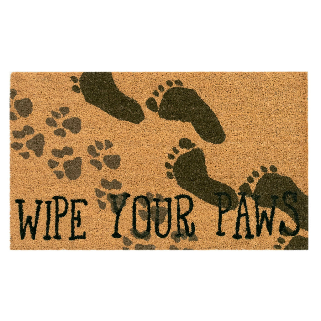 Natura Wipe Your Paws Coir Doormat with Non-Skid Backing