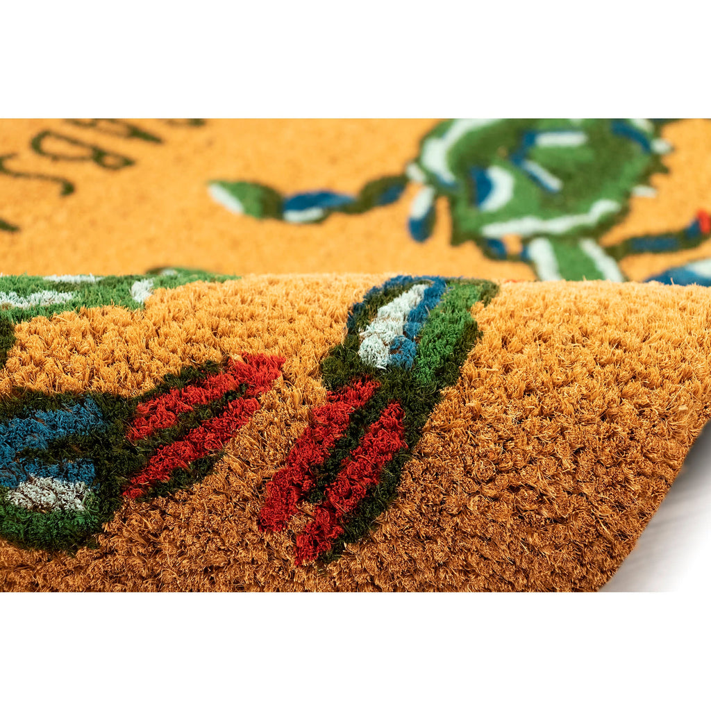Natura No Crabs Allowed Coir Doormat with Non-Skid Backing