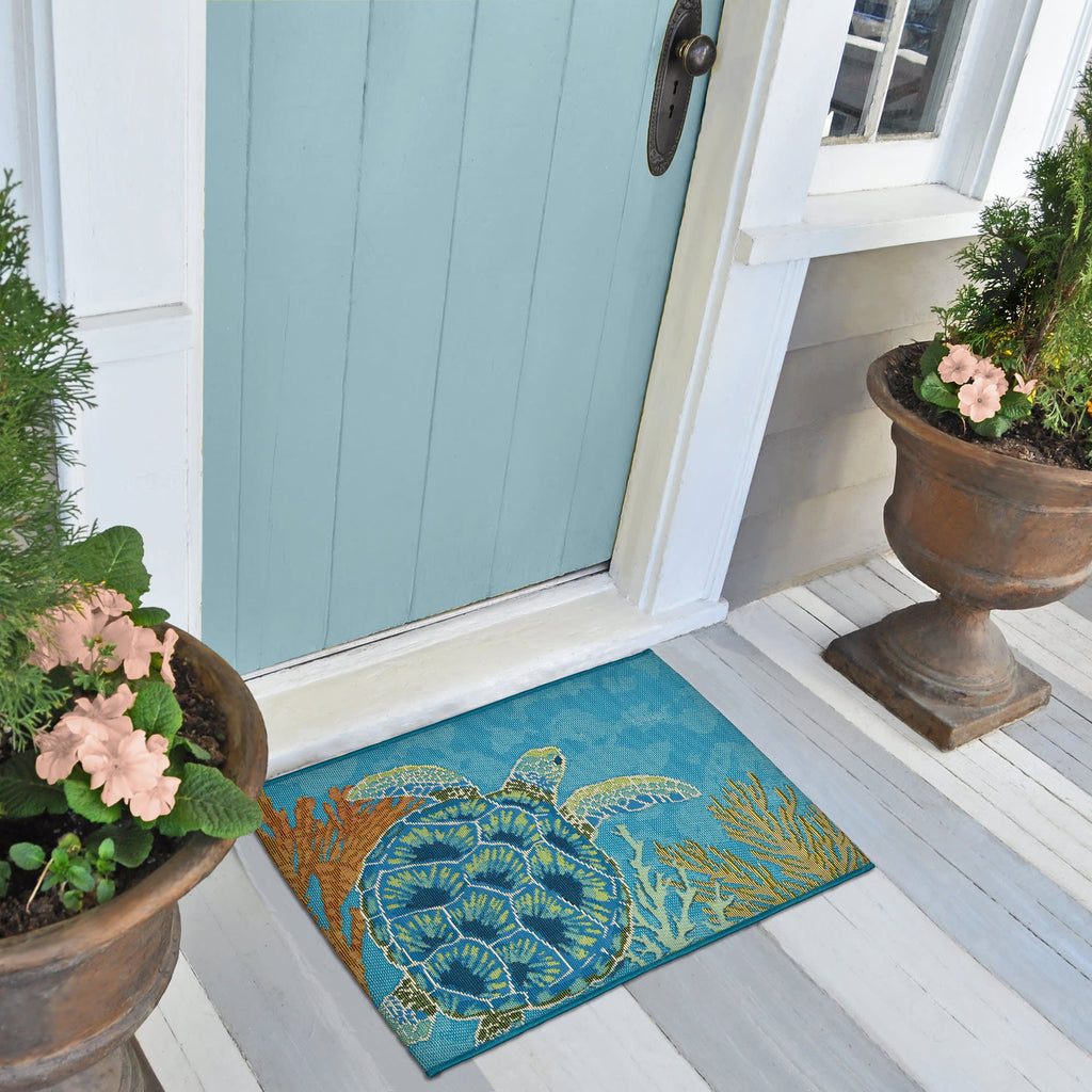 Esencia Seaturtle Garden Indoor Outdoor Mat