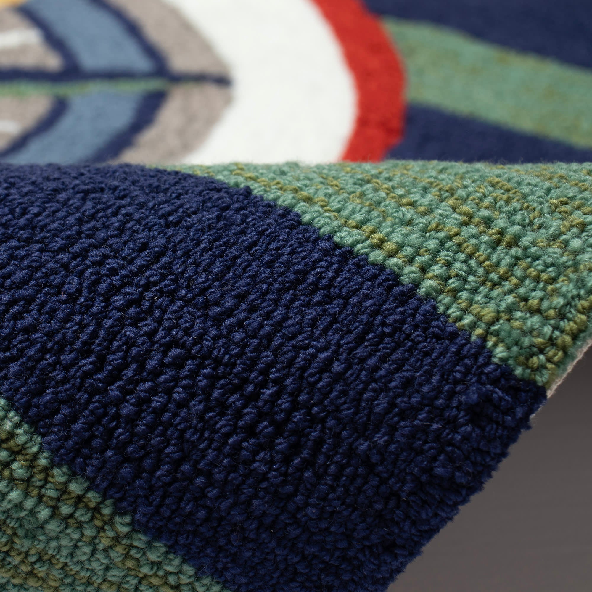 Frontporch Striped Compass Indoor Outdoor Mat