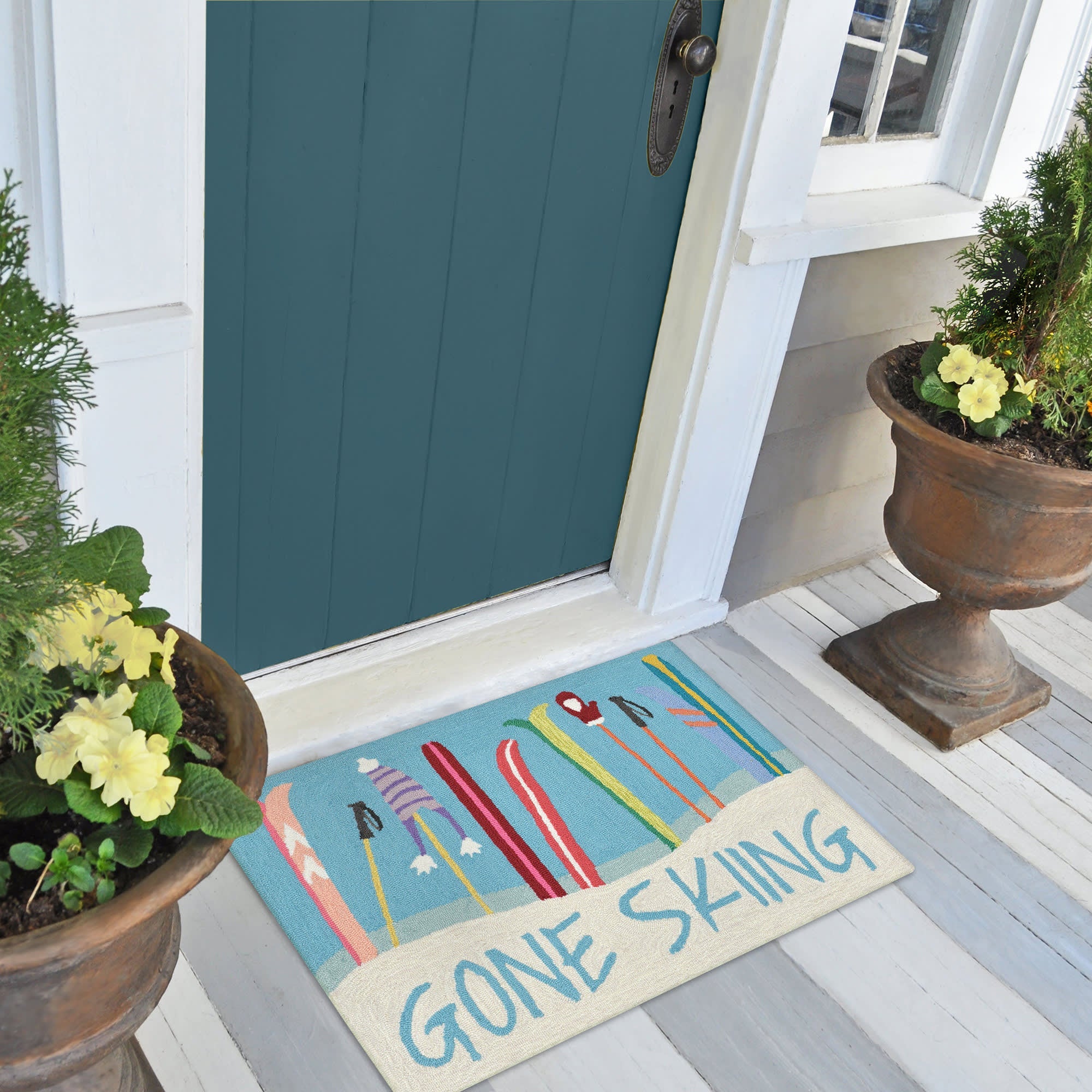 Frontporch Gone Skiing Indoor Outdoor Mat