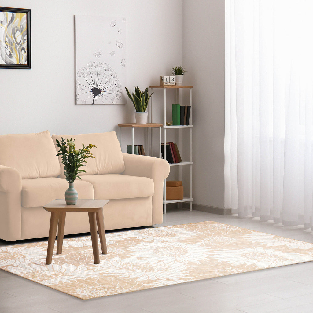 Carmel Sunflower Field Indoor Outdoor Area Rug