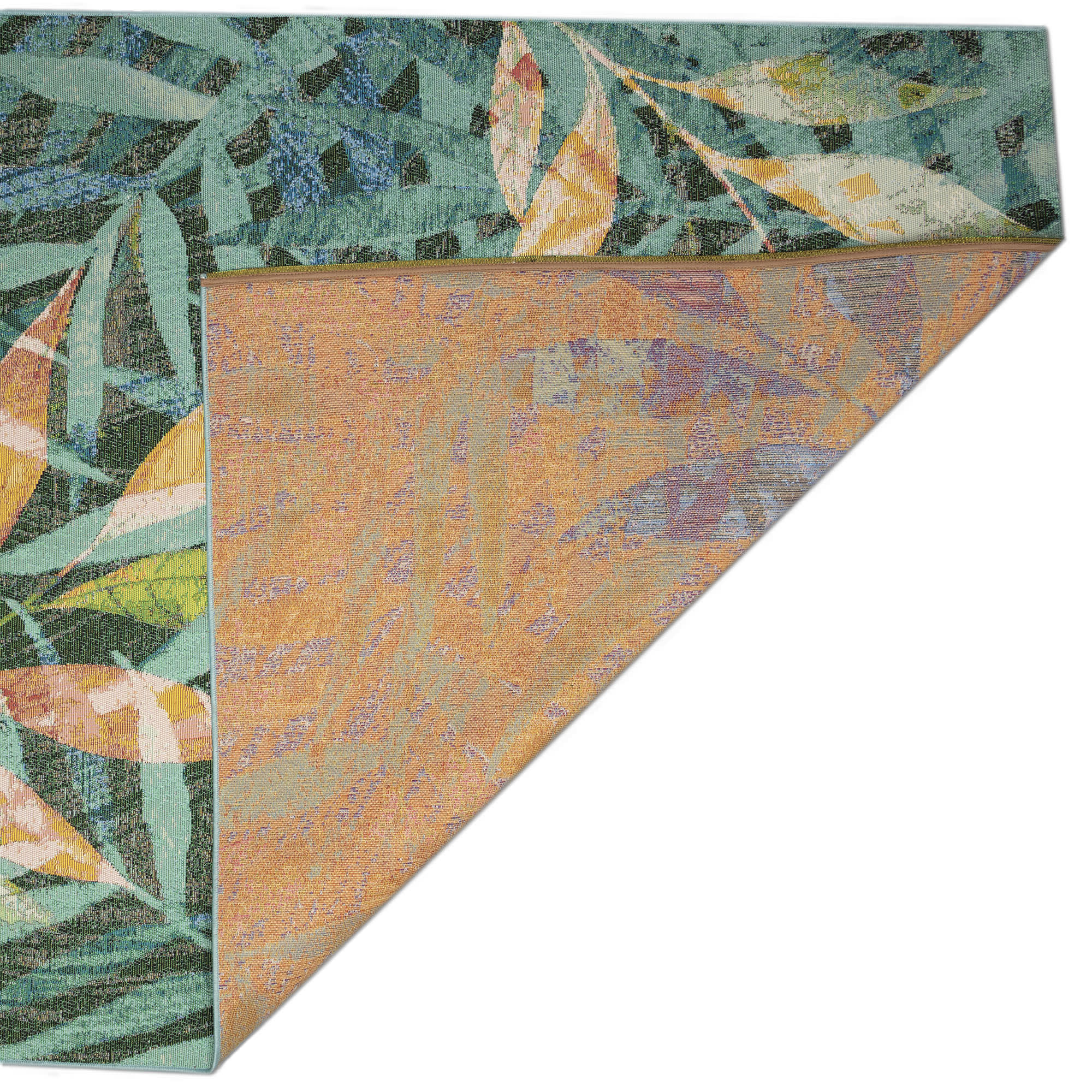 Marina Leaves Indoor Outdoor Area Rug