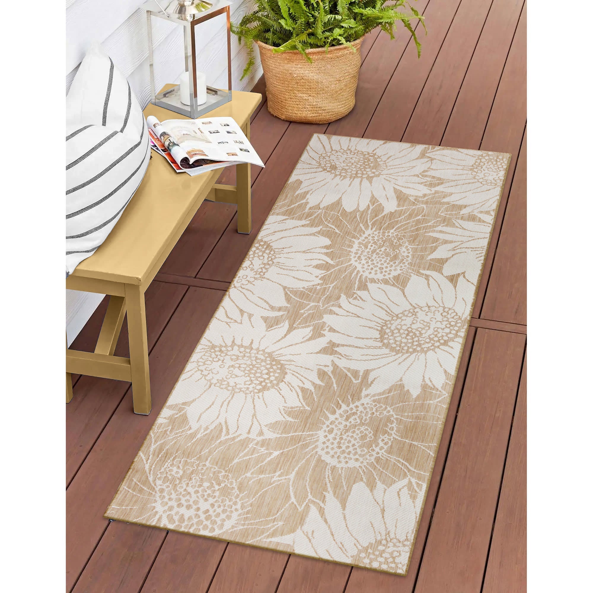 Carmel Sunflower Field Indoor Outdoor Area Rug