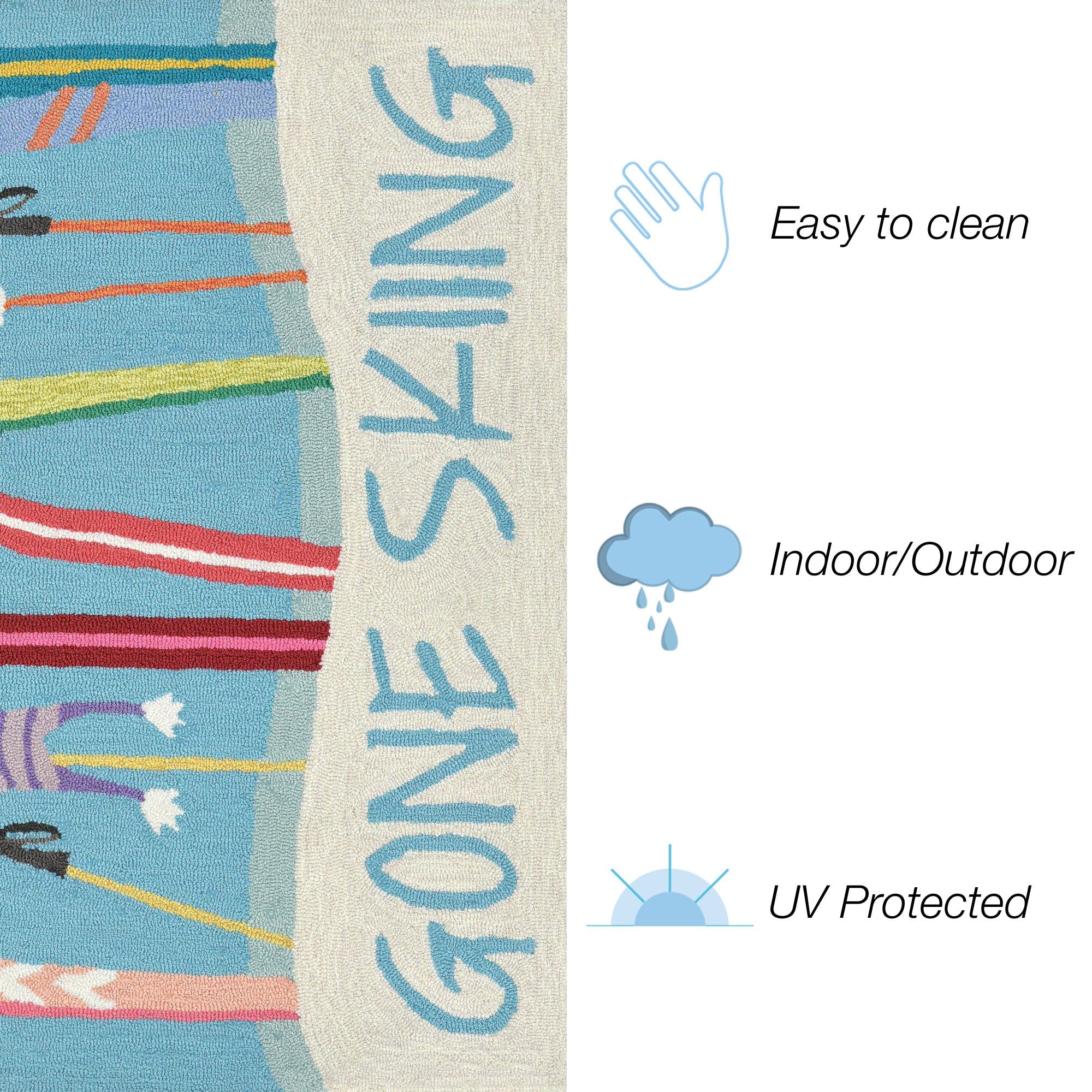Frontporch Gone Skiing Indoor Outdoor Mat
