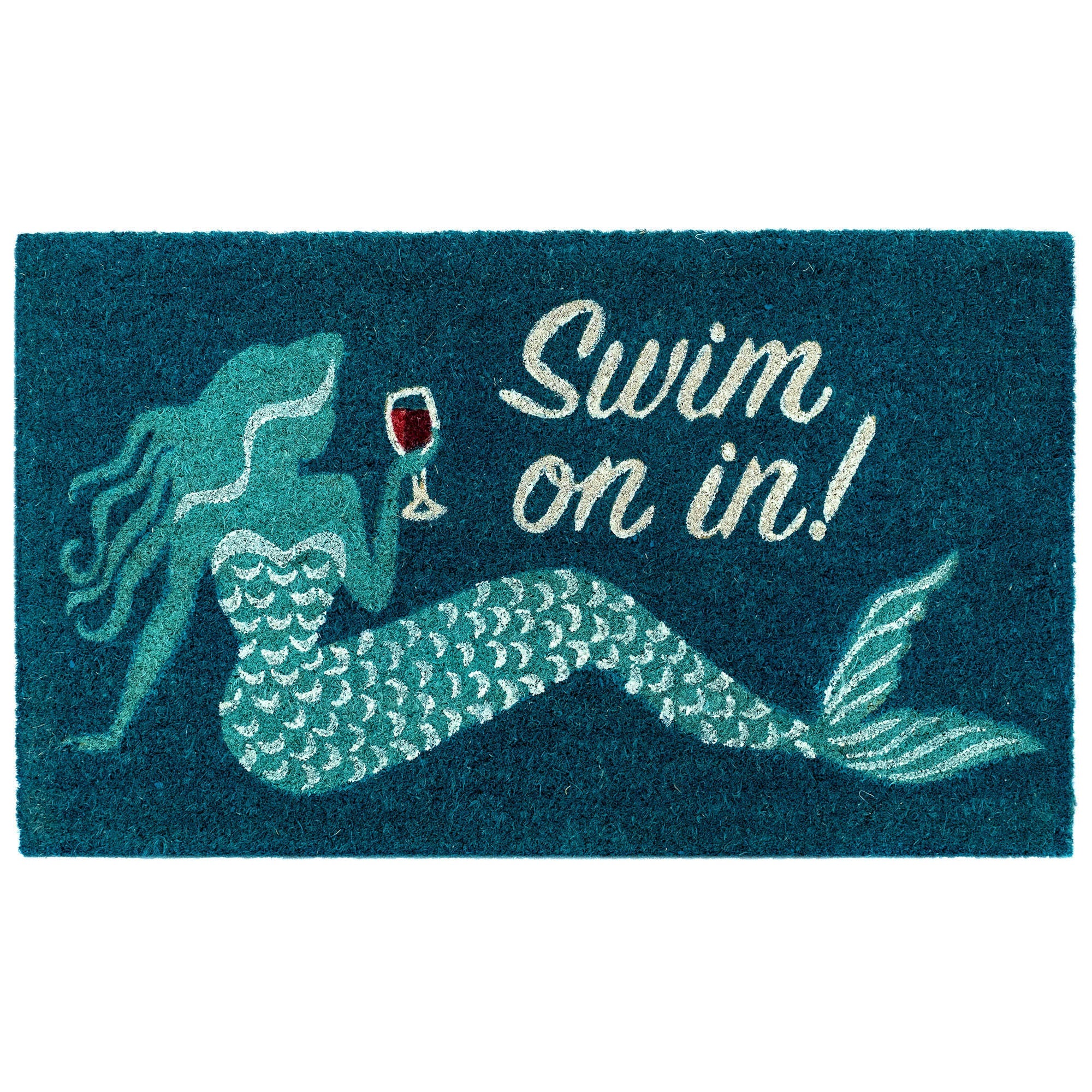 Natura Swim On In Coir Doormat with Non-Skid Backing