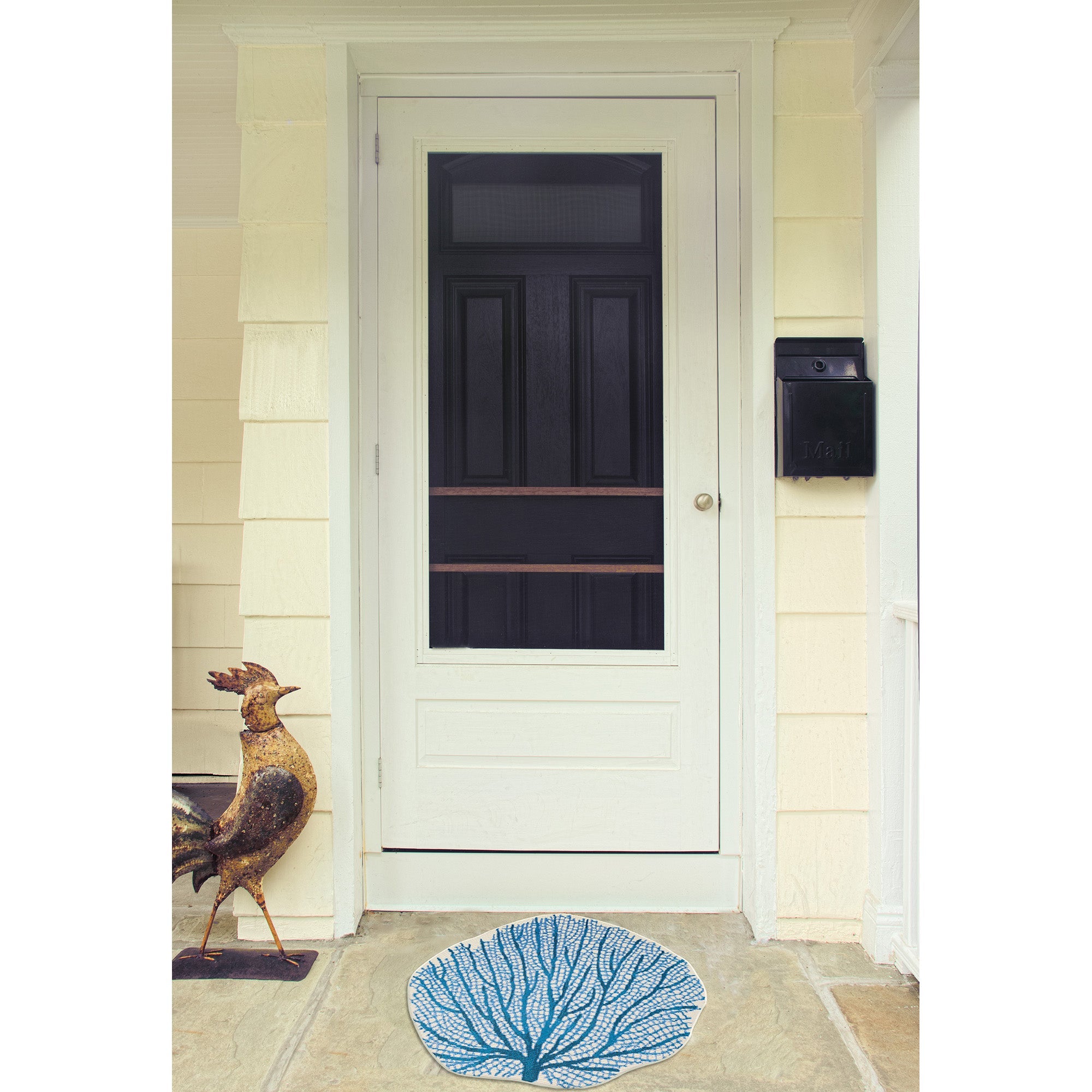 Esencia Coral Fan Indoor Outdoor Mat