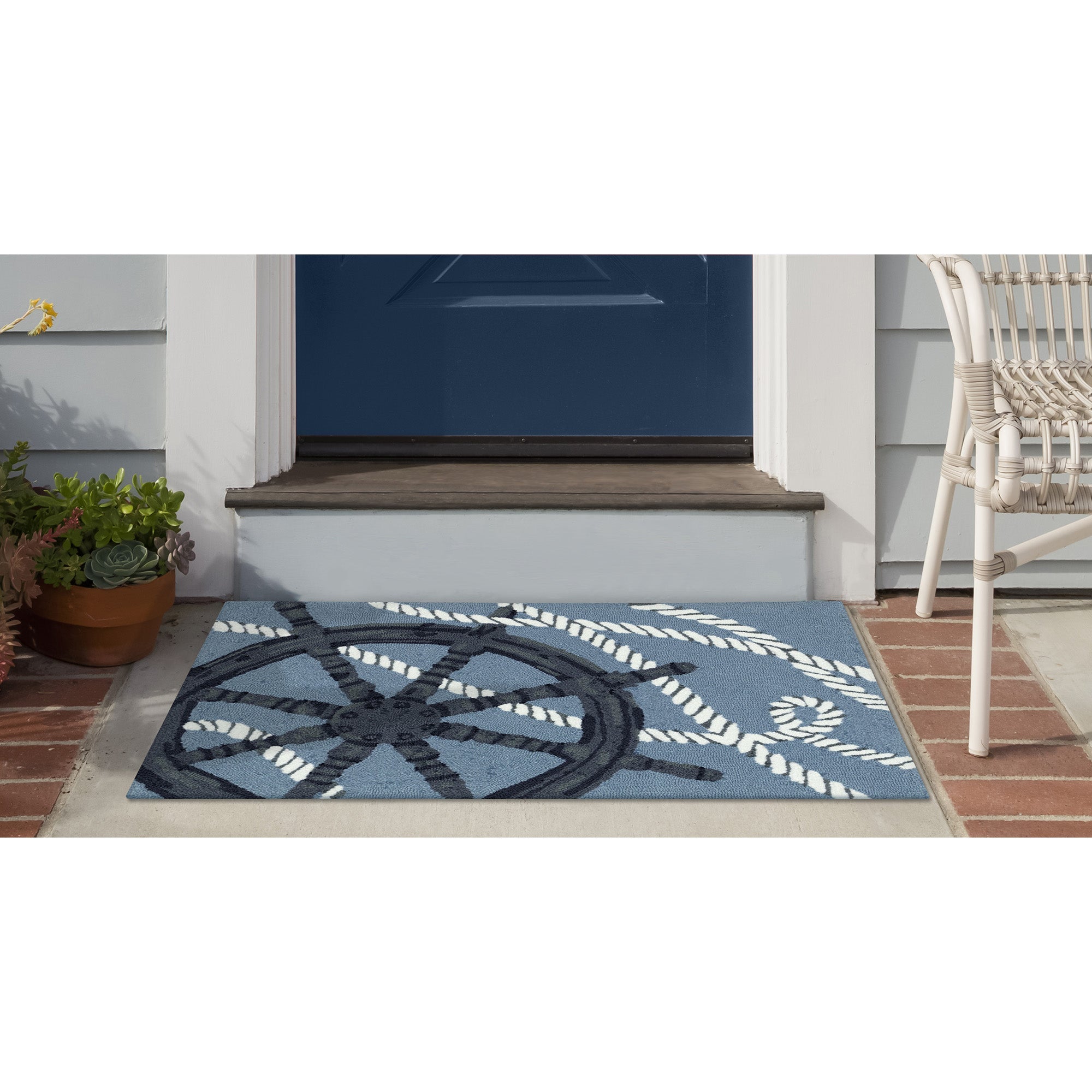 Frontporch Captain's Wheel Indoor Outdoor Mat