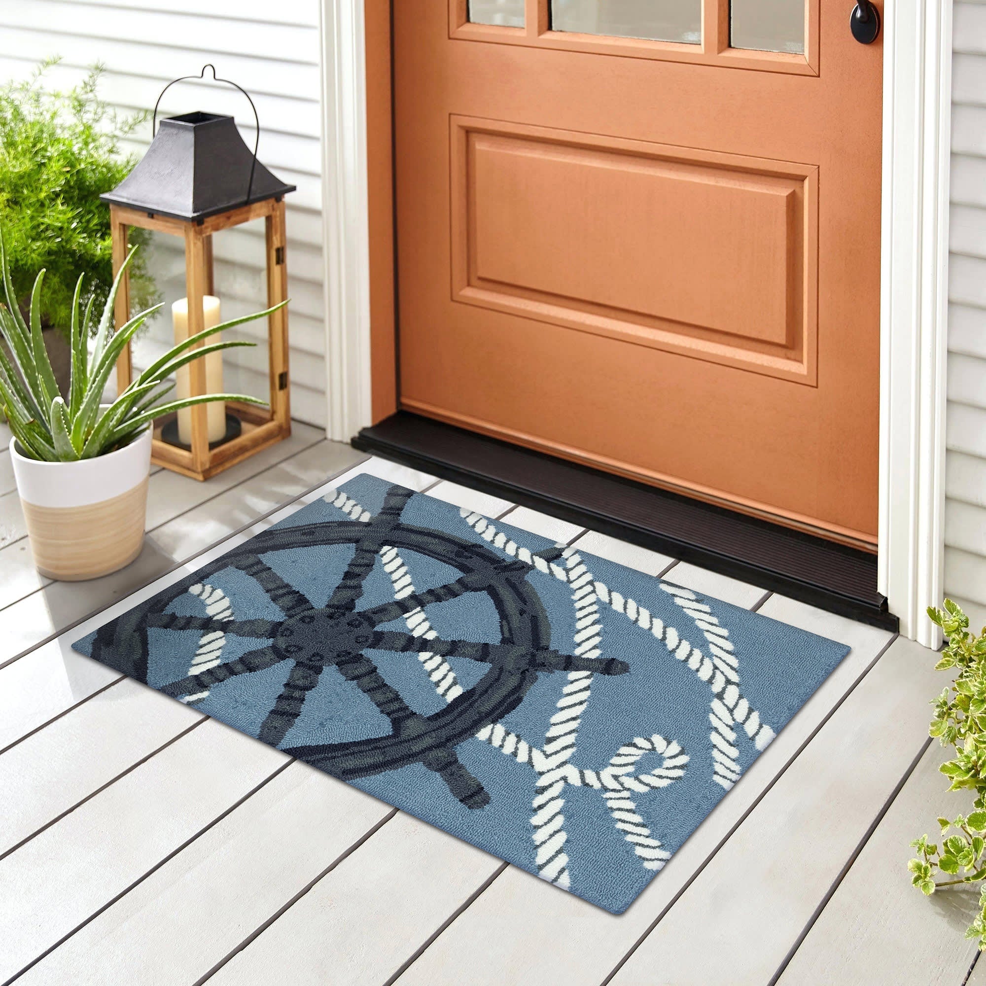 Frontporch Captain's Wheel Indoor Outdoor Mat