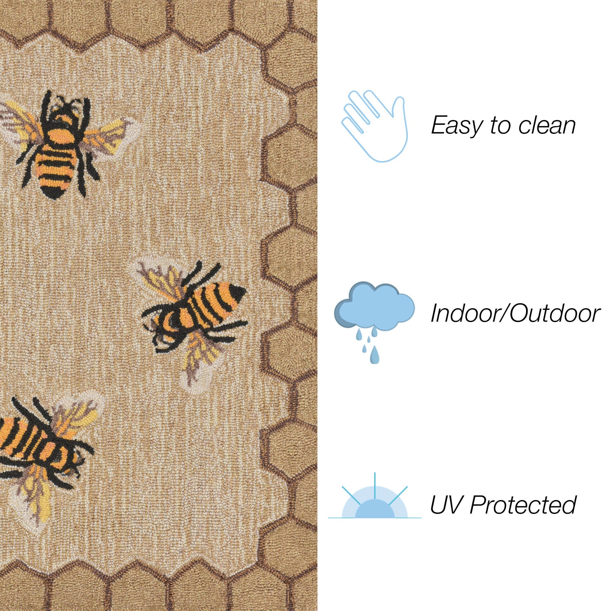 Frontporch Honeycomb Bee Indoor Outdoor Mat