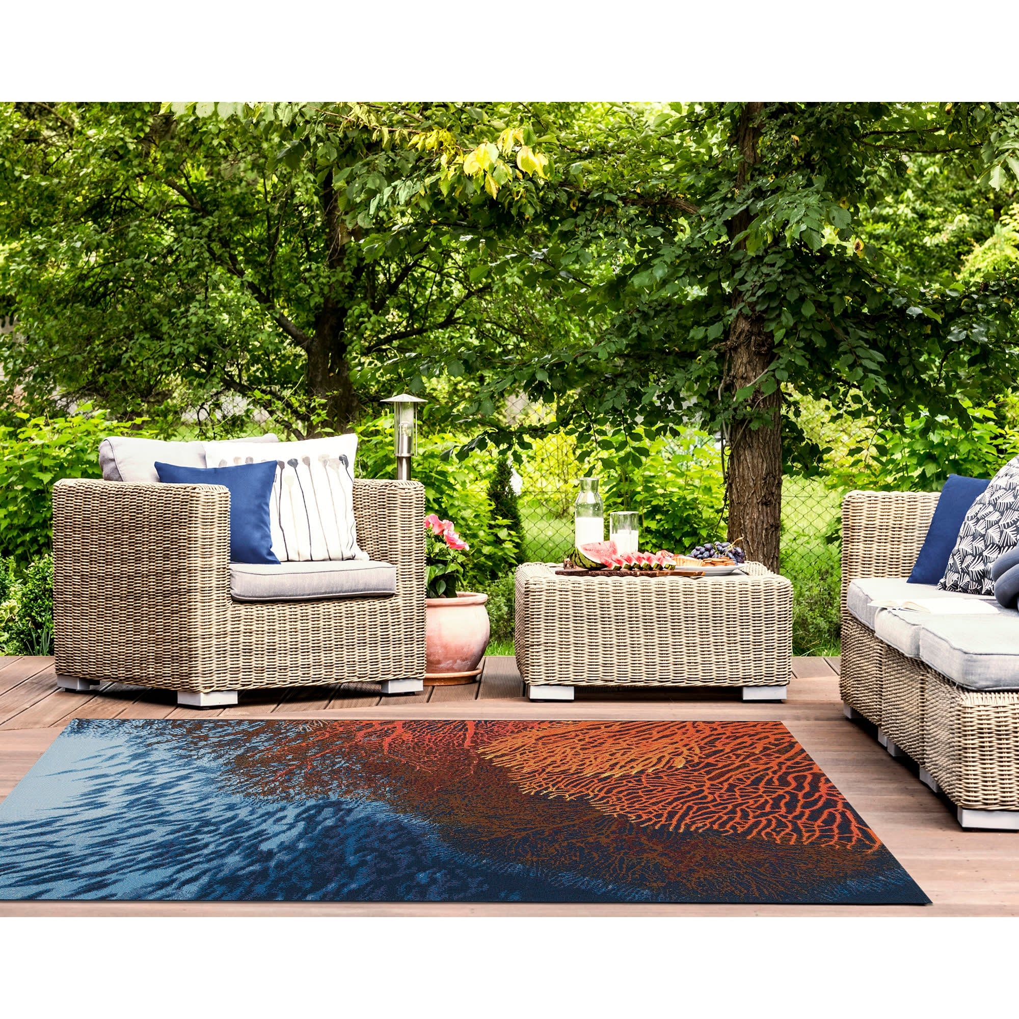 Marina Coral Indoor Outdoor Area Rug