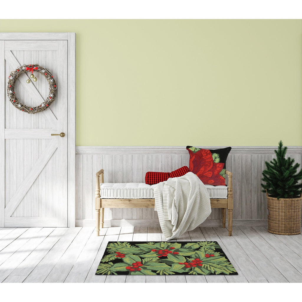 Frontporch Hollyberries Indoor Outdoor Mat