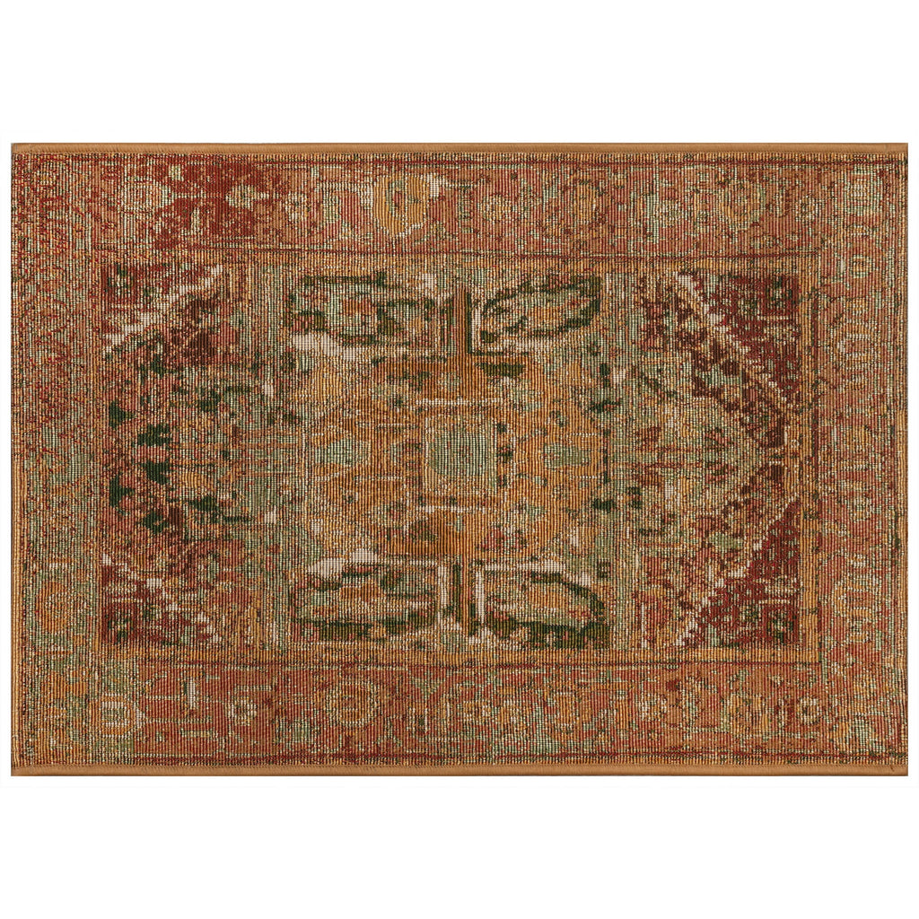 Esencia Heriz Indoor Outdoor Mat with Non-Skid Backing