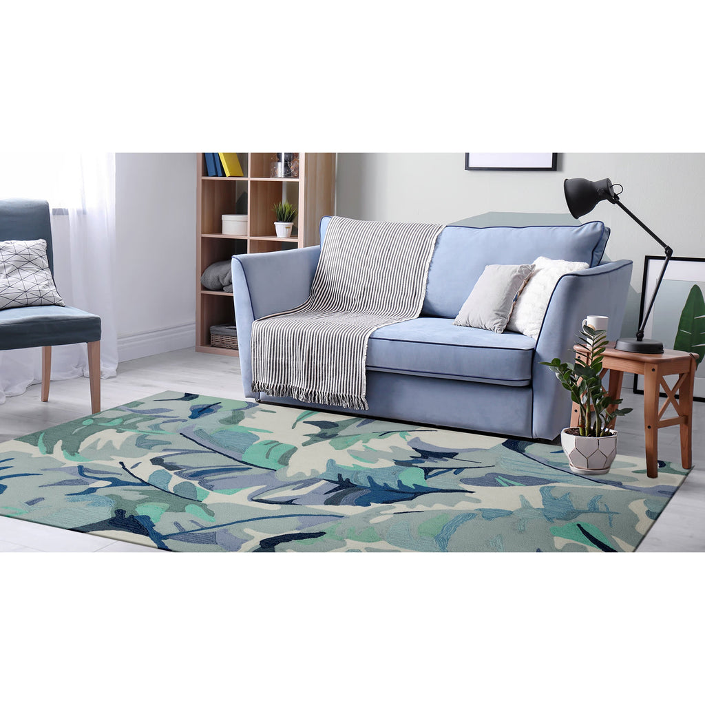 Capri Palm Leaf Indoor Outdoor Area Rug
