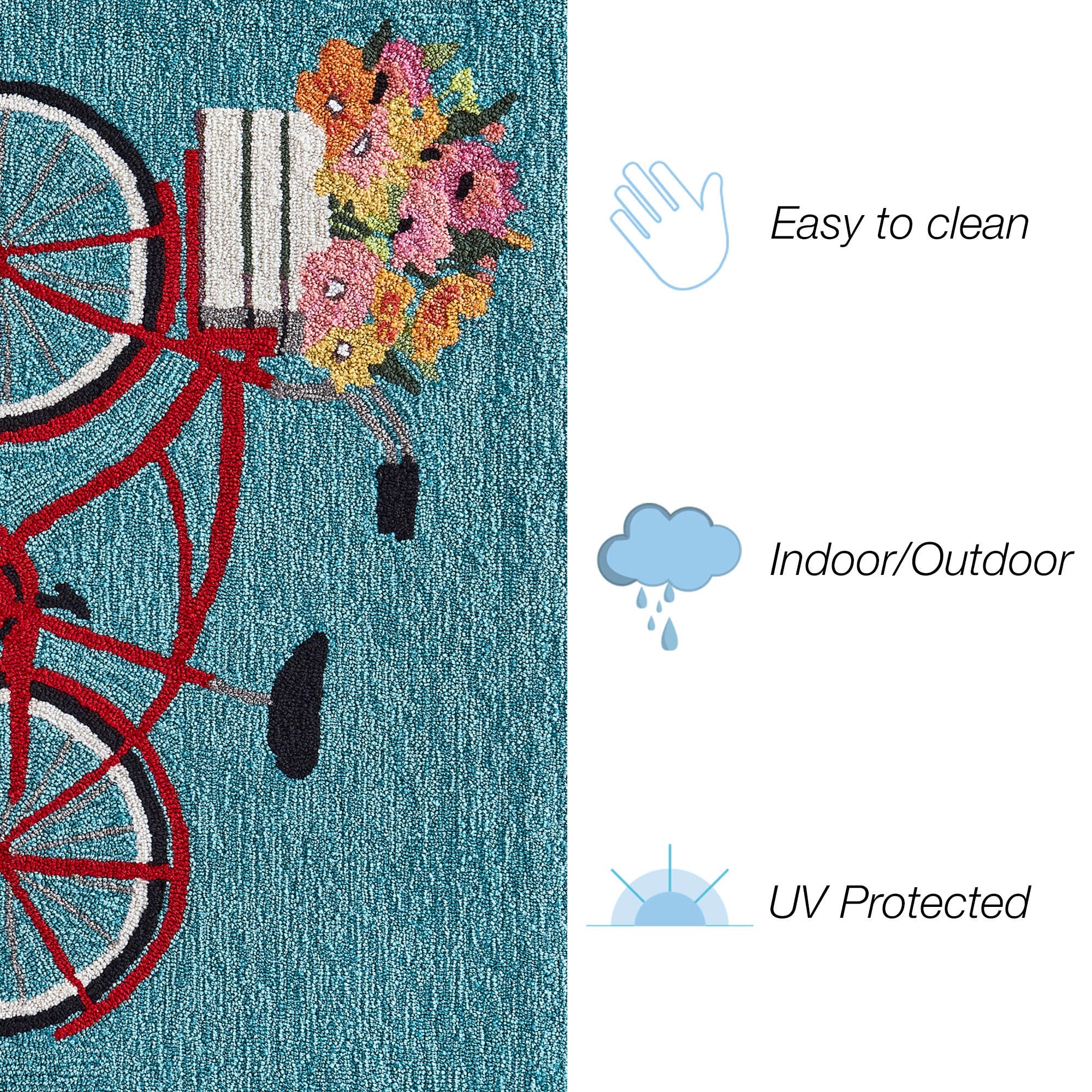 Frontporch Bike Ride Indoor Outdoor Mat