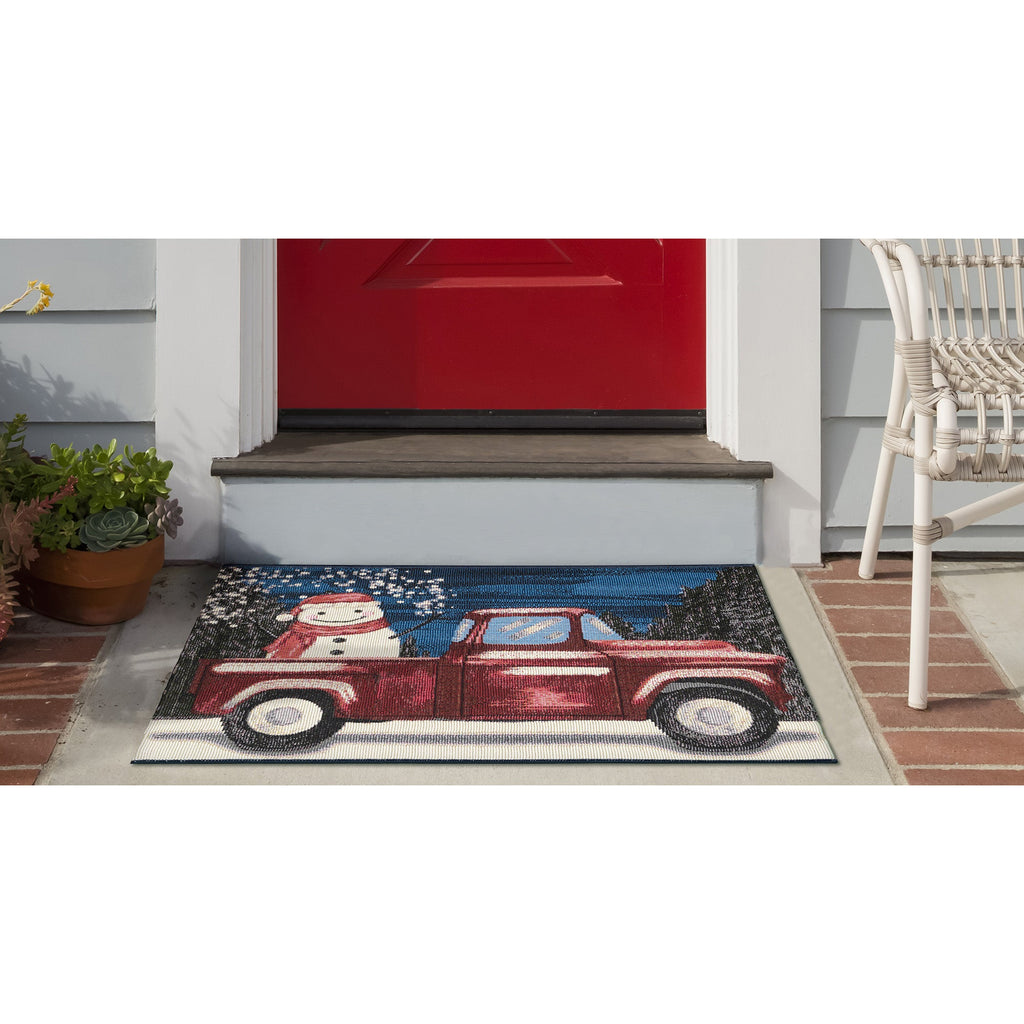 Esencia Truck Load Of Cheer Indoor Outdoor Mat